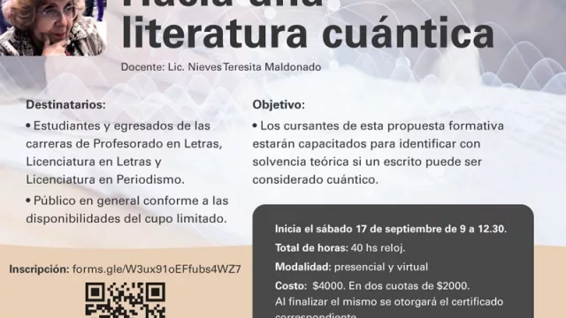 Invitan al curso "Hacia una literatura cuántica" (cupos limitados con certificado)
