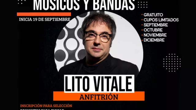 Lito Vitale brindará un taller para músicos y bandas (de septiembre a diciembre)