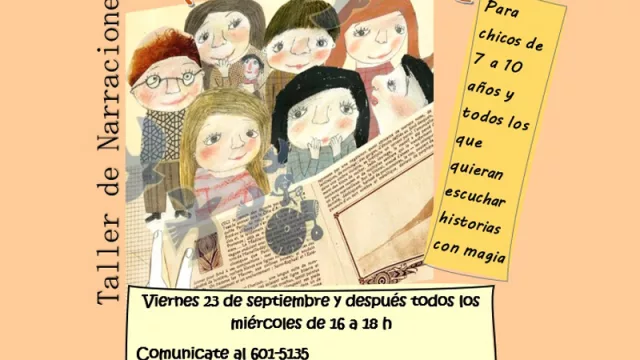 Invitan a taller de narraciones para niños (seleccionado por la Fundación Williams)
