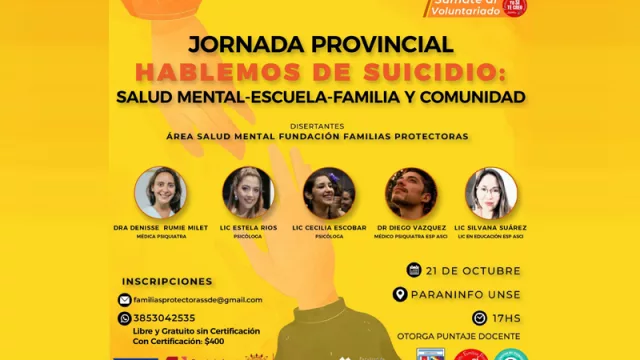 La fundación Familias Protectoras invita a la jornada "Hablemos de Suicidio"