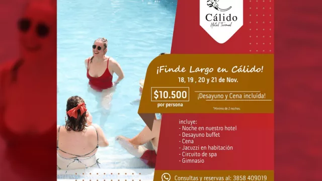 ¿Con ganas de una escapada? Cálido Hotel Termal tiene una oferta imperdible para el fin de semana largo