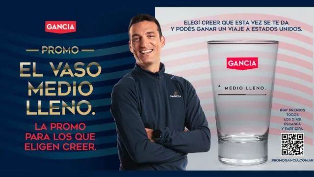 Gancia y Lionel Scaloni presentan “El vaso medio lleno” (con un viaje en juego a Estados Unidos)